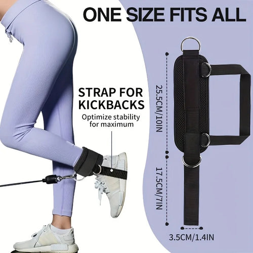 1PC Padded Ankle Straps Ankle Straps for Cable Machines Double D-Ring