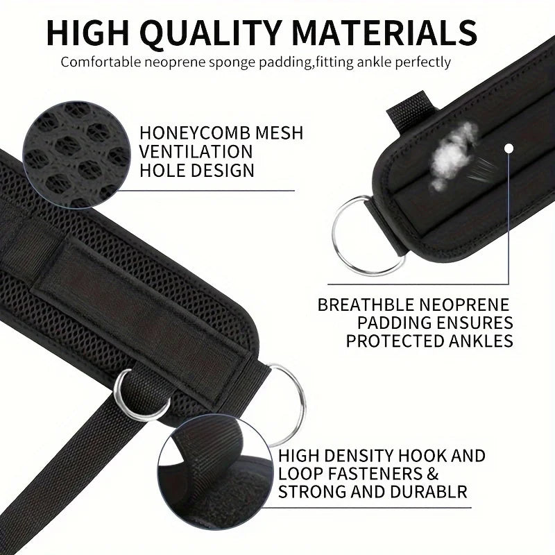 1PC Padded Ankle Straps Ankle Straps for Cable Machines Double D-Ring