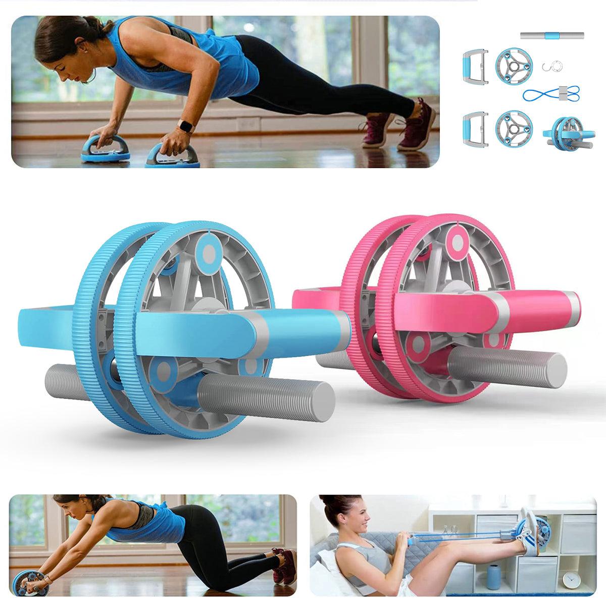 abdominal wheel roller set for abs and core training – FitSphere exercise equipment