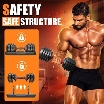 Adjustable Dumbbell (25LB 5-in-1)