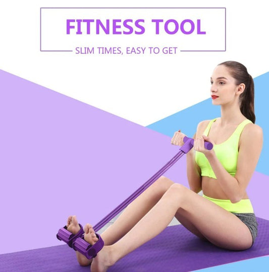 resistance band with pedal for leg and arm exercises – FitSphere fitness tools